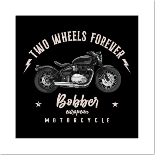 Two Wheels Forever European Bobber Posters and Art